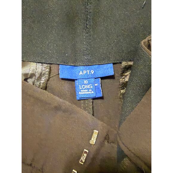 NWOT Apt. 9 Brown Tall Magic Waist Tummy Control Bootcut Pants - 10 Long/Tall - Picture 5 of 6